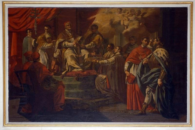 Papa Celestino V rifiuta la tiara
